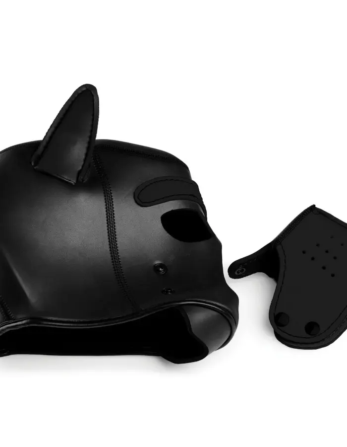 Spike Neoprene Puppy Hood - Black