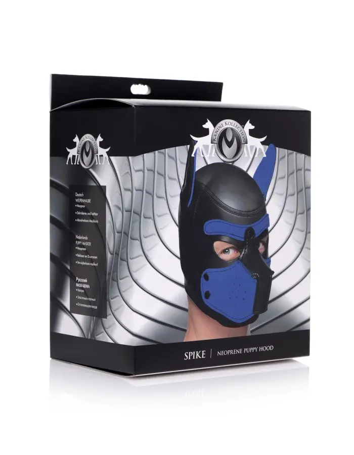 Spike Neoprene Puppy Hood - Blue