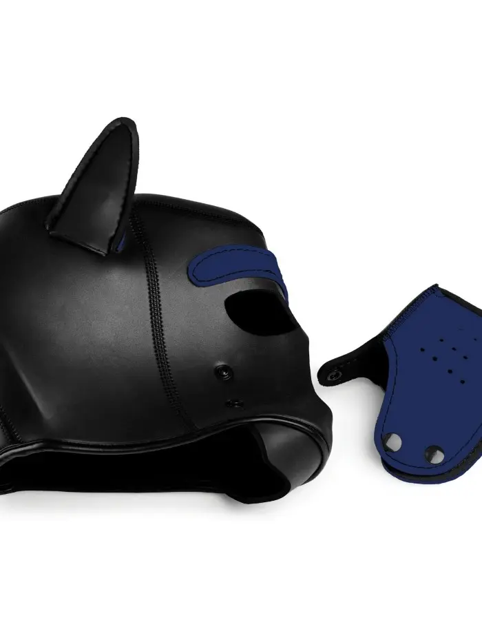 Spike Neoprene Puppy Hood - Blue
