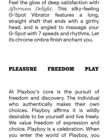 Playboy Pleasure - Afternoon Delight - G-Spot Vibrator - Ombre