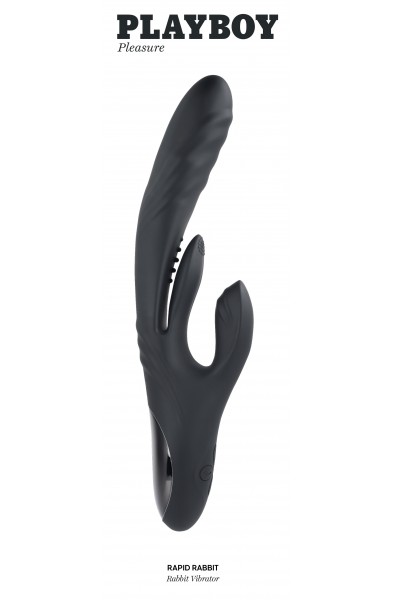 Playboy Pleasure - Rapid Rabbit - Vibrator  - Black