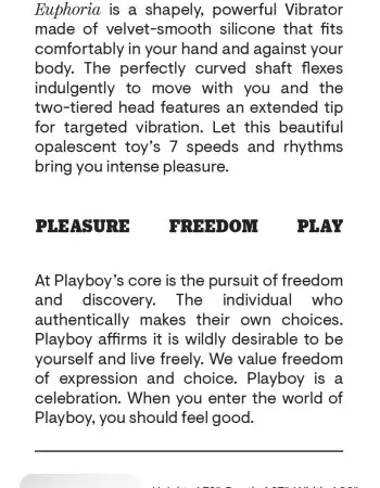Playboy Pleasure - Euphoria - Vibrator - Opal