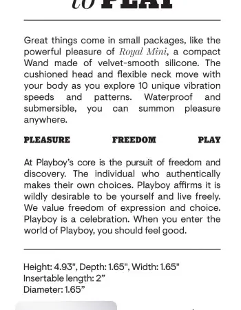 Playboy Pleasure - Royal Mini - Wand - Opal