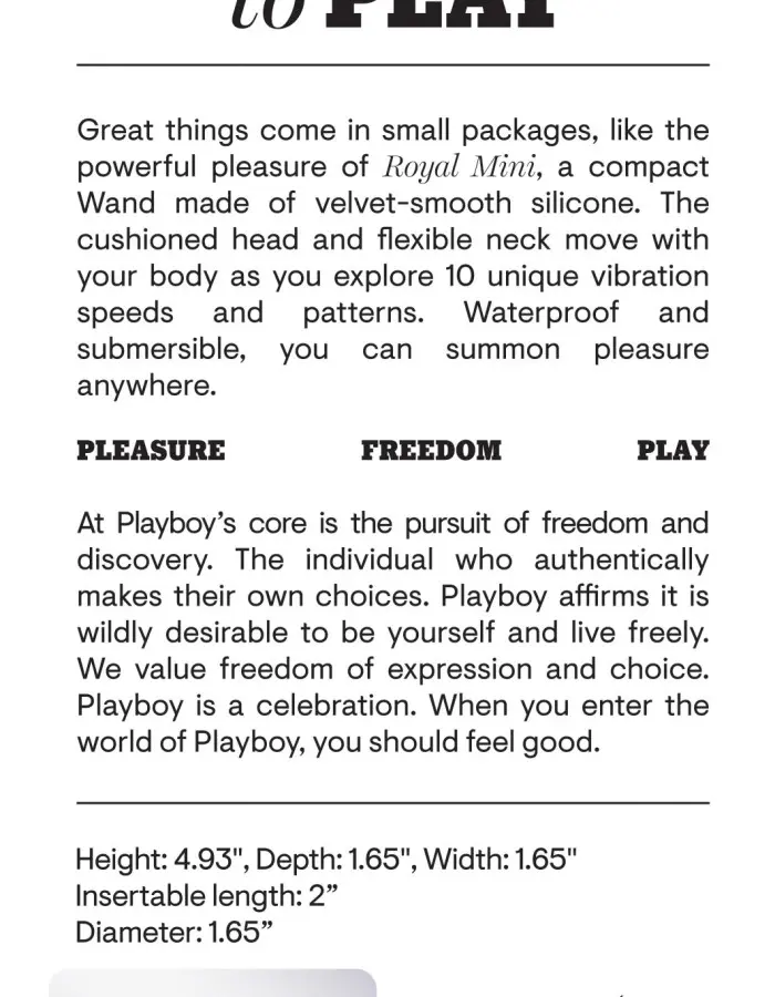 Playboy Pleasure - Royal Mini - Wand - Opal