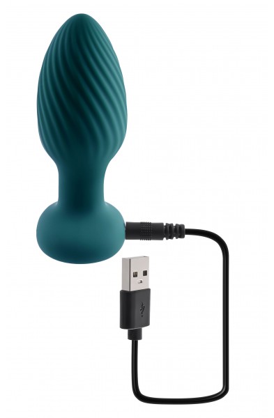 Playboy Pleasure - Spinning Tail Teaser -  Butt Plug - Deep Teal