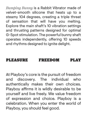 Playboy Pleasure - Bumping Bunny - Rabbit Vibrator - Opal