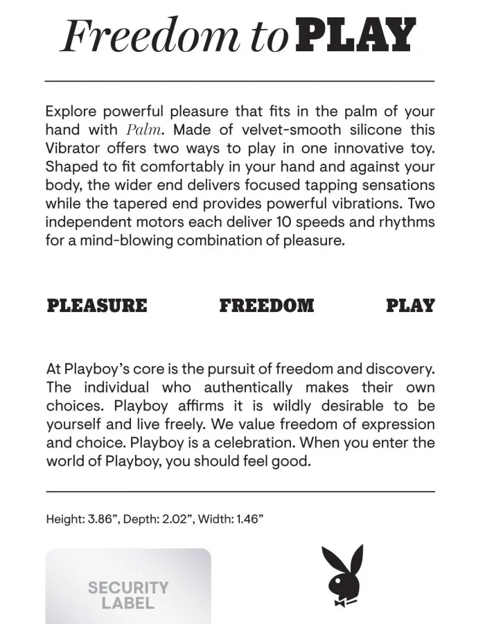 Playboy Pleasure - Palm - Vibrator - Light Pink