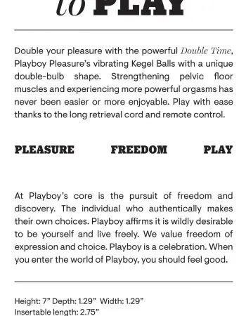 Playboy Pleasure - Double Time - Kegel Balls - Dark Purple