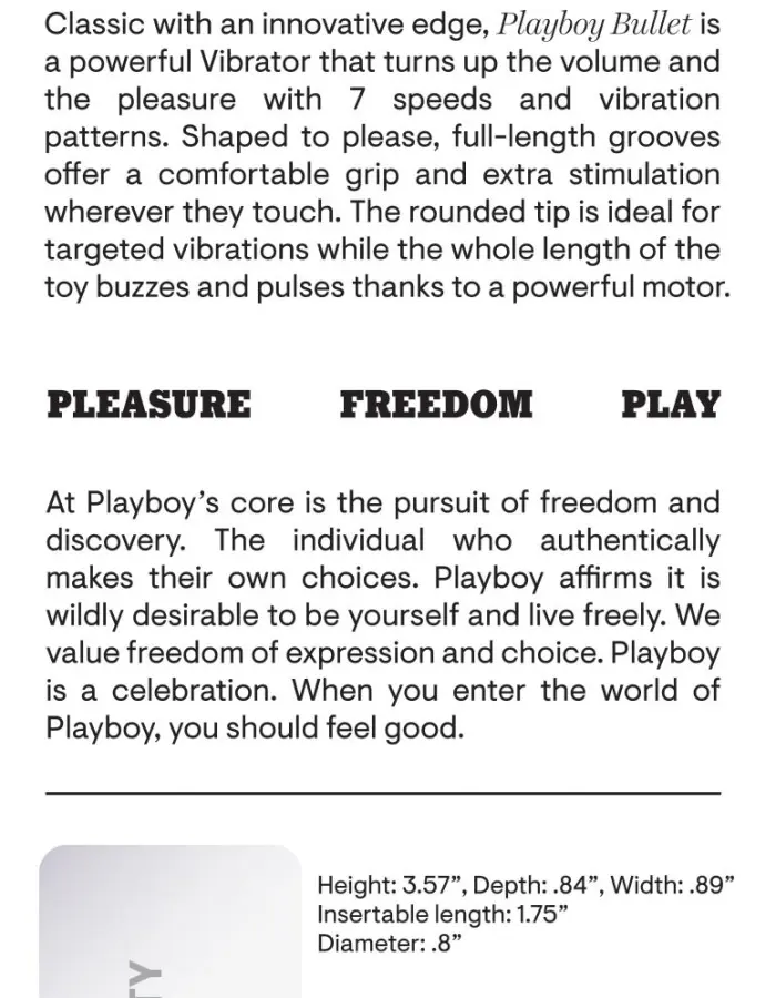 Playboy Pleasure - Playboy Bullet - Vibrator - Dark Purple