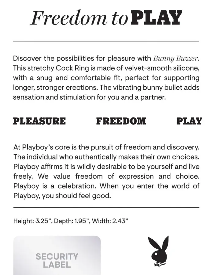 Playboy Pleasure - Bunny Buzzer - Cock Ring - Deep Teal