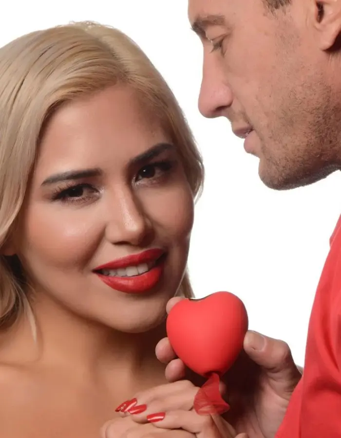 Shegasm 10x Heart Desire Silicone Suction Clit  Stimulator - Red