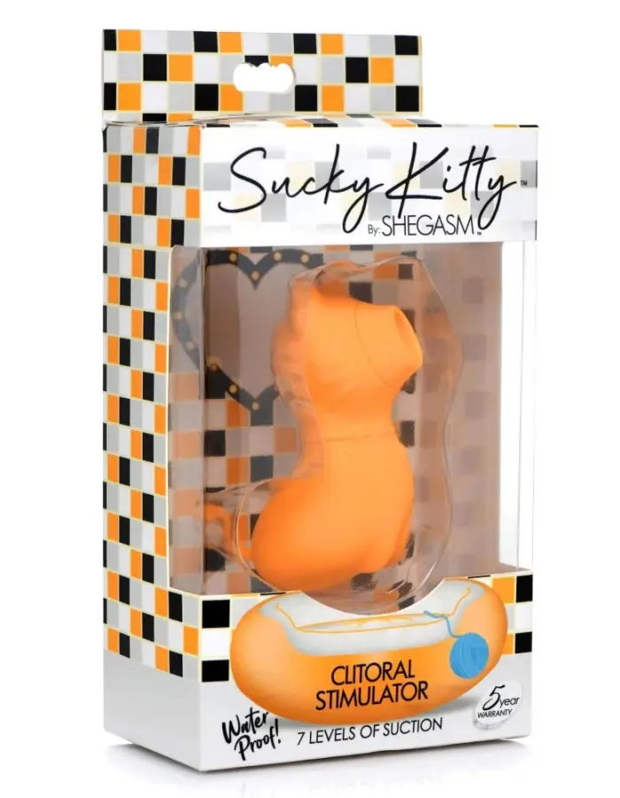 Sucky Kitty 7x Clitoral Stimulator - Orange