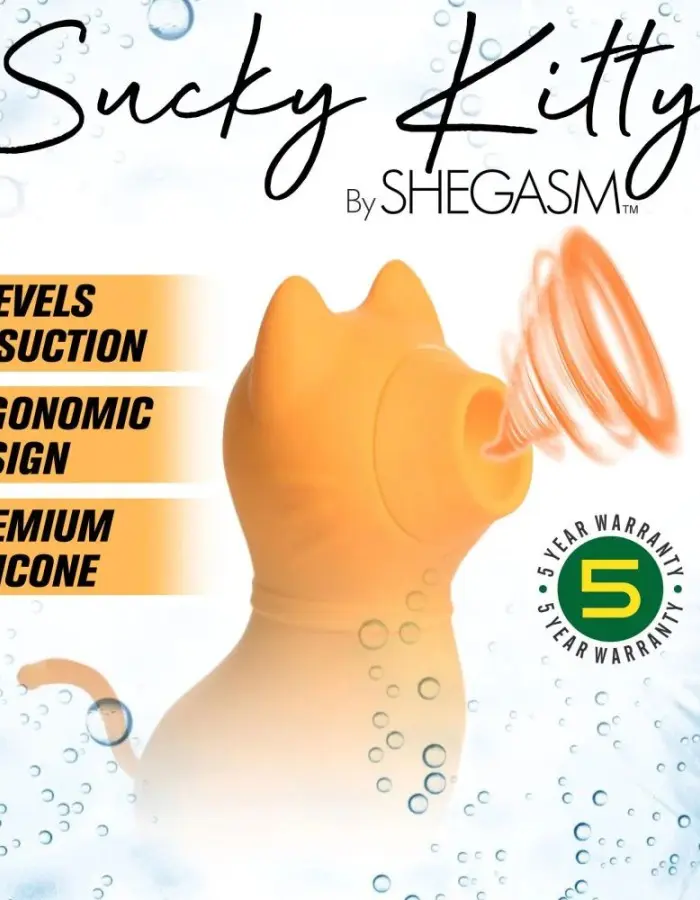 Sucky Kitty 7x Clitoral Stimulator - Orange