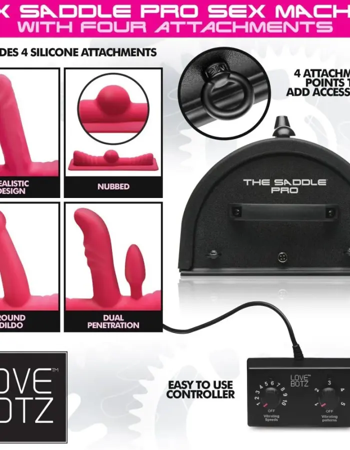 Love Botz 50x Saddle Pro Sex Machine With 4  Attachments