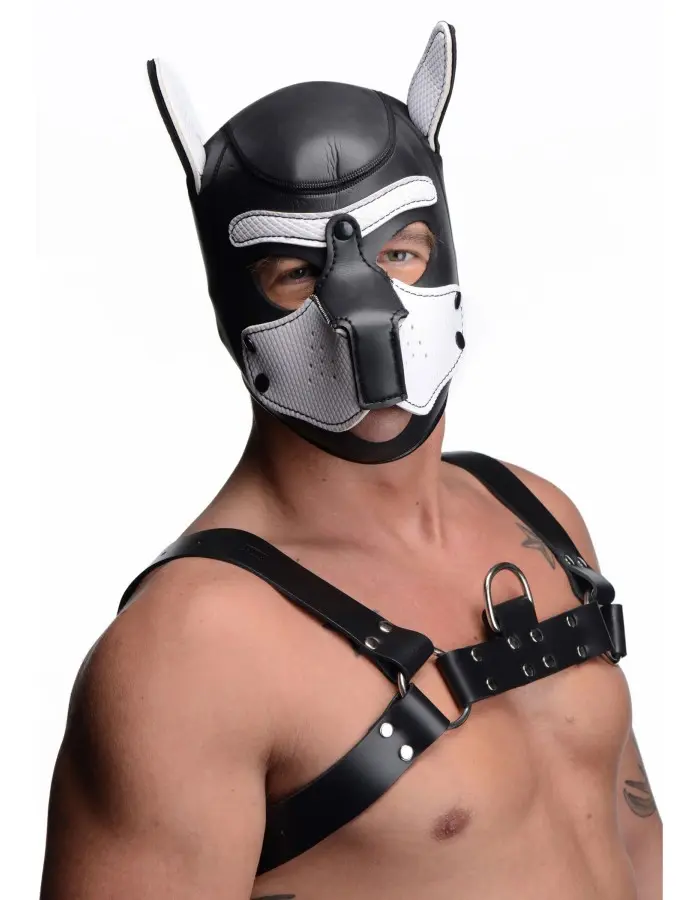 Spike Neoprene Puppy Hood - White