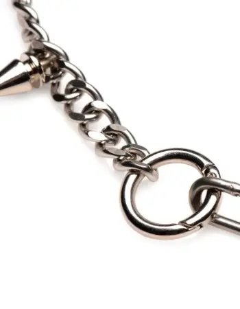 Punk Spiked Necklace Silver