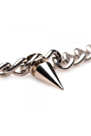 Punk Spiked Necklace Silver