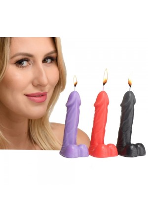 Passion Pecker Set - Black, Purple, Red