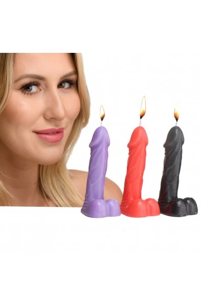 Passion Pecker Set - Black, Purple, Red