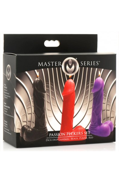 Passion Pecker Set - Black, Purple, Red