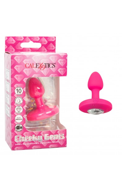 Cheeky Gems - Small Rechargeable Vibrating Probe - Vibrating Probe - Pink