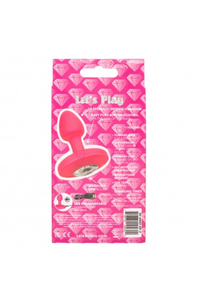 Cheeky Gems - Small Rechargeable Vibrating Probe - Vibrating Probe - Pink