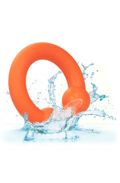 Alpha Liquid Silicone Dual Ball Ring - Orange Orange