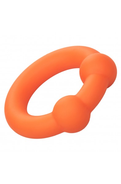 Alpha Liquid Silicone Dual Ball Ring - Orange Orange