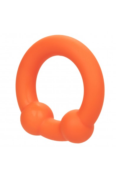 Alpha Liquid Silicone Dual Ball Ring - Orange Orange