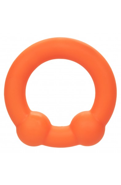 Alpha Liquid Silicone Dual Ball Ring - Orange Orange