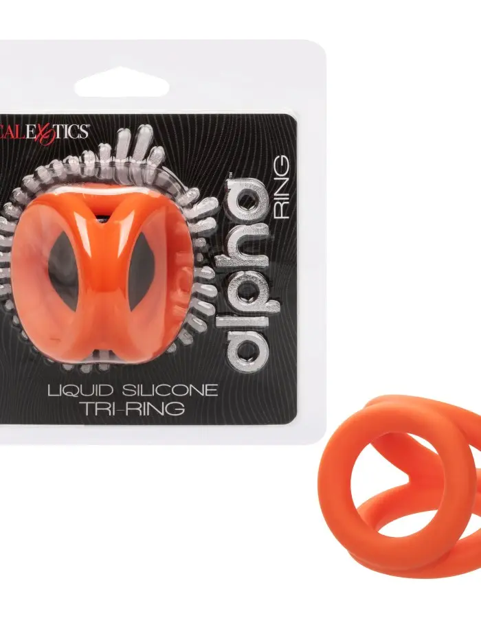 Alpha Liquid Silicone Tri-Ring - Orange Orange
