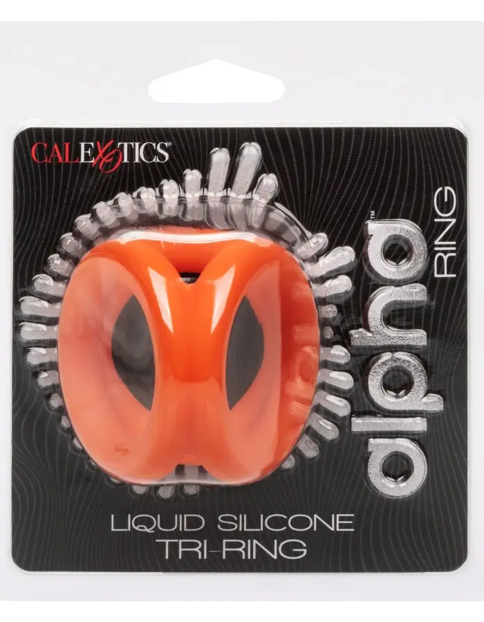 Alpha Liquid Silicone Tri-Ring - Orange Orange