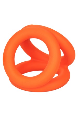 Alpha Liquid Silicone Tri-Ring - Orange  Orange