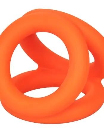 Alpha Liquid Silicone Tri-Ring - Orange Orange
