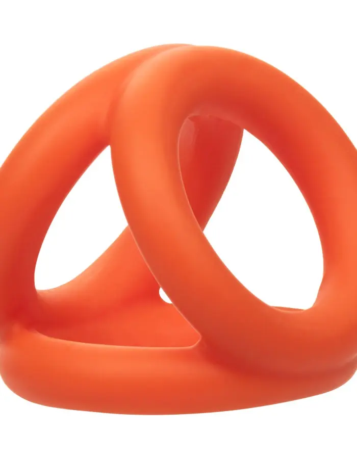 Alpha Liquid Silicone Tri-Ring - Orange Orange
