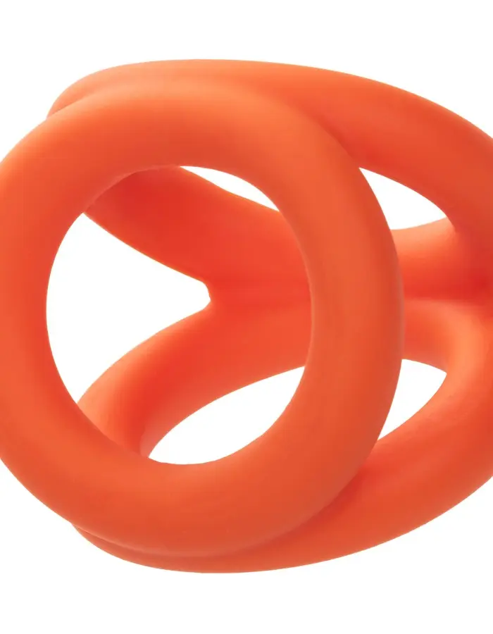 Alpha Liquid Silicone Tri-Ring - Orange Orange