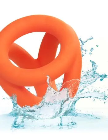 Alpha Liquid Silicone Tri-Ring - Orange Orange