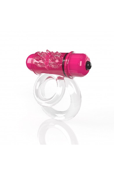 Screaming O 4b - Double O Super Powered Vibrating  Double Ring - Strawberry