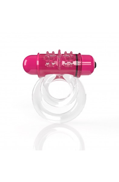 Screaming O 4b - Double O Super Powered Vibrating  Double Ring - Strawberry