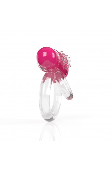 Screaming O 4b - Double O Super Powered Vibrating  Double Ring - Strawberry