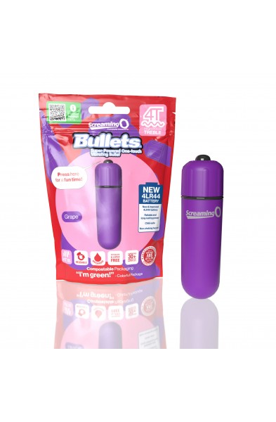 Screaming O 4t - Bullet - Super Powered One Touch  Vibrating Bullet - Grape