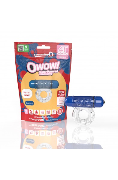 Screaming O 4t - Owow Super Powered Vibrating Ring - Blueberry