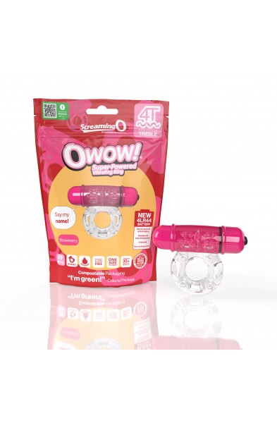 Screaming O 4t - Owow Super Powered Vibrating Ring - Strawberry