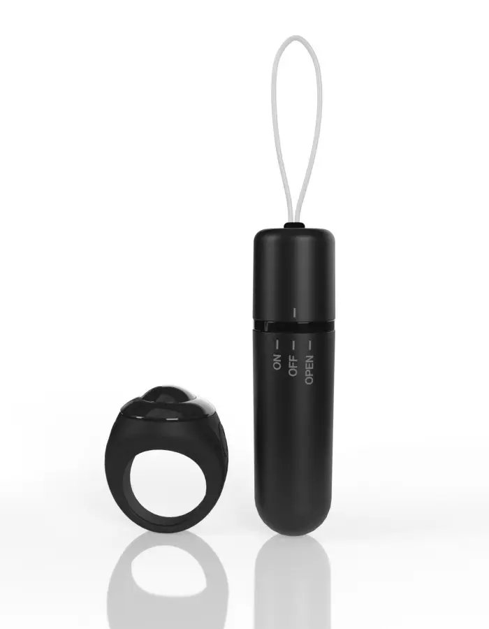 Screaming O 4t - Vibrating Panty Set With Remote Control Ring - Black