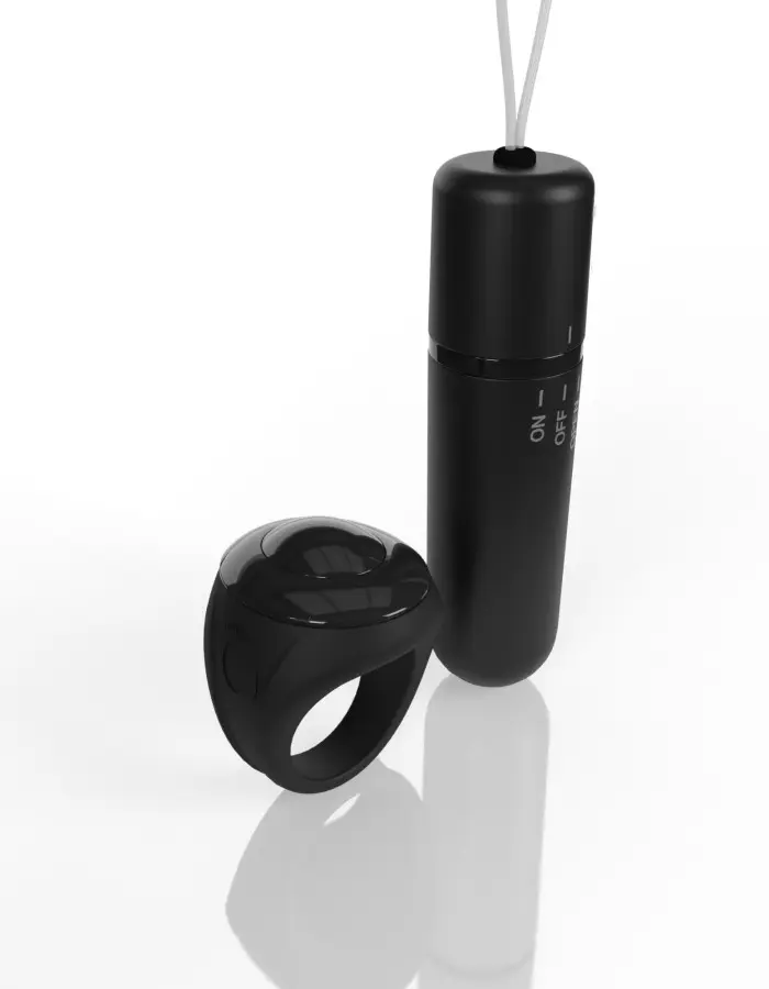 Screaming O 4t - Vibrating Panty Set With Remote Control Ring - Black