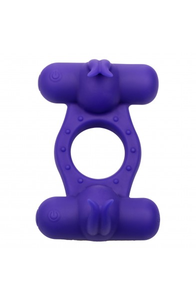 Silicone Rechargeable Triple Orgasm Enhancer -  Purple