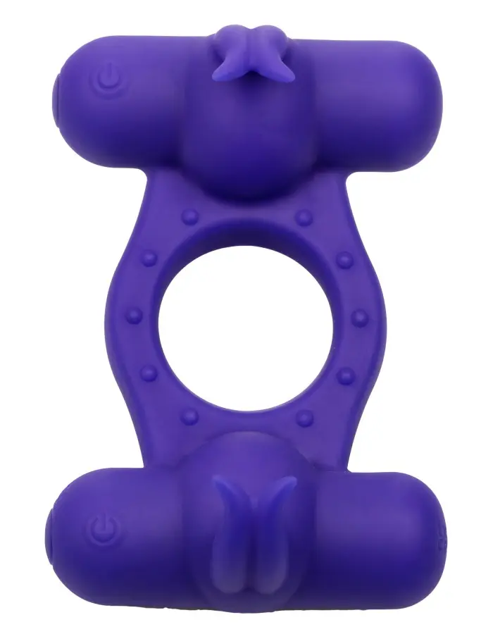 Silicone Rechargeable Triple Orgasm Enhancer - Purple