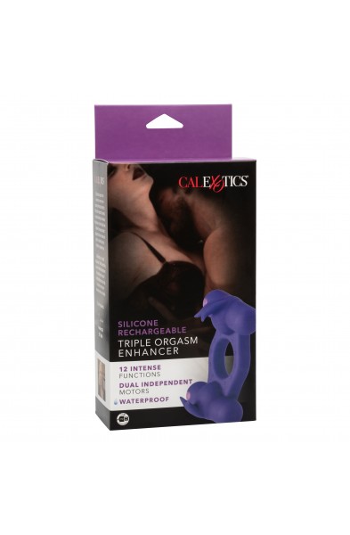 Silicone Rechargeable Triple Orgasm Enhancer -  Purple