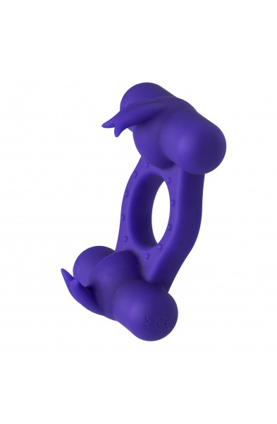 Silicone Rechargeable Triple Orgasm Enhancer -  Purple