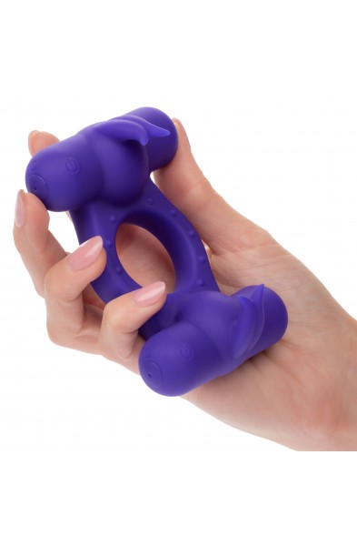 Silicone Rechargeable Triple Orgasm Enhancer -  Purple